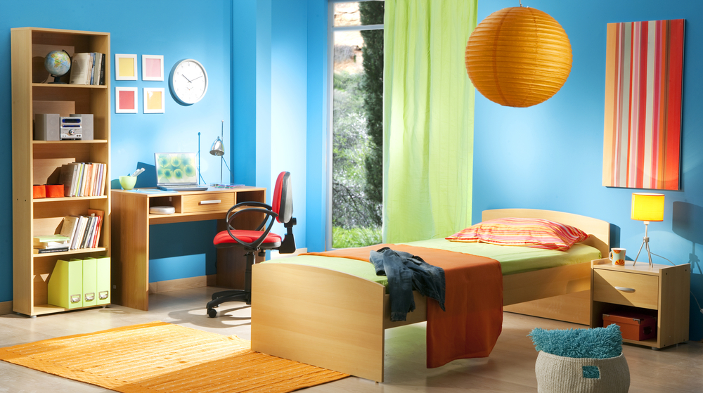 style pop dans une chambre à coucher